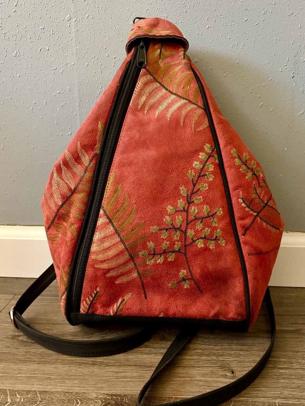 Vintage Danny K Beverly Hills Tapestry Sling Backpack